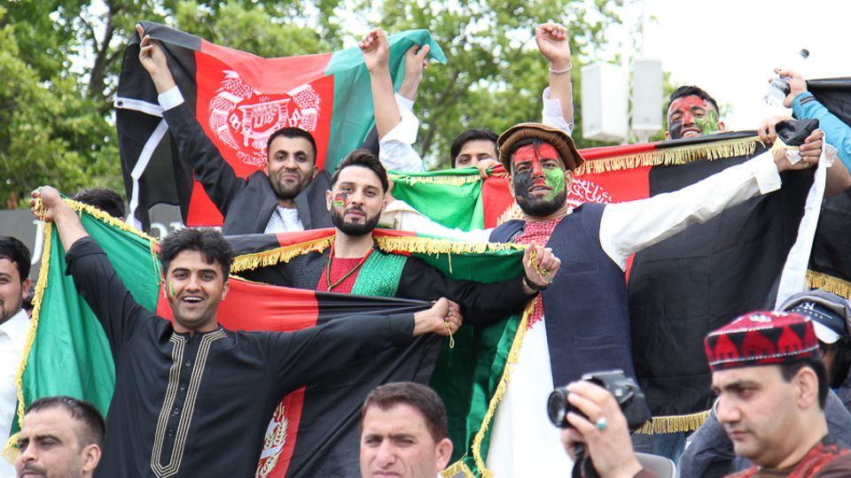 Afghanistan fans show their colours