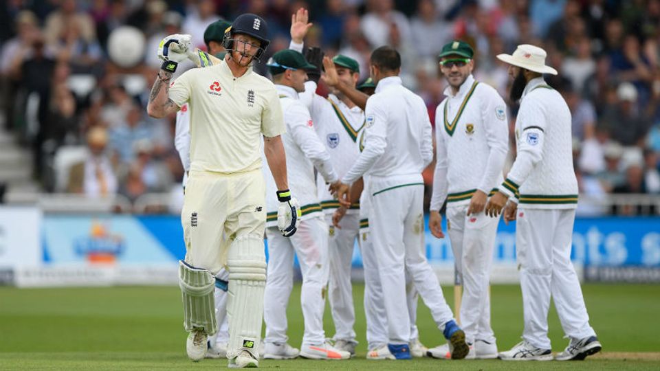 Ben Stokes fell for a duck in England's first innings at Trent Bridge