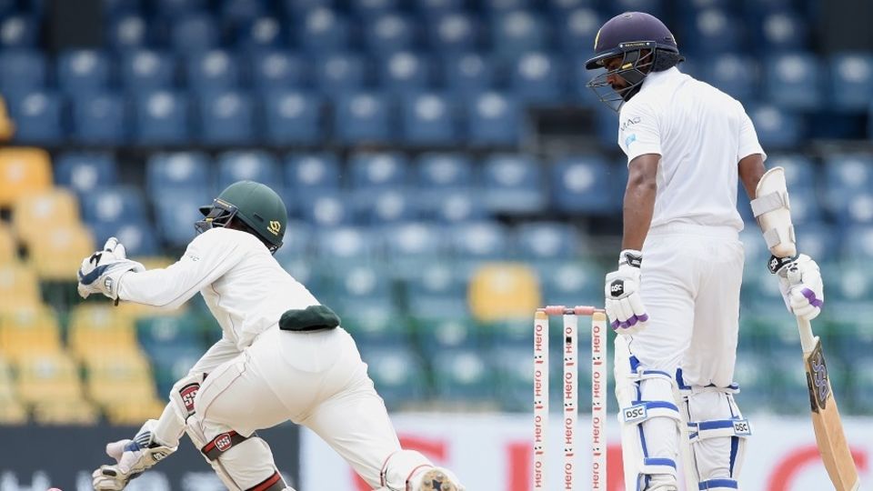 Niroshan Dickwella was put down by Regis Chakabva on 63