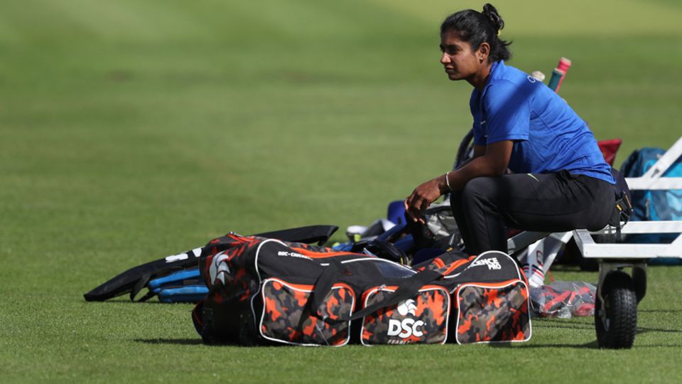 Mithali Raj spends some time by herself ahead of a nets session at Lord's