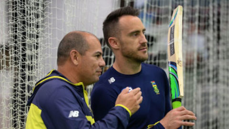 Faf du Plessis with Russell Domingo