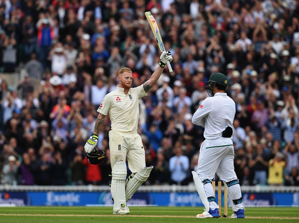 The Oval stands to applaud Ben Stokes' hundred