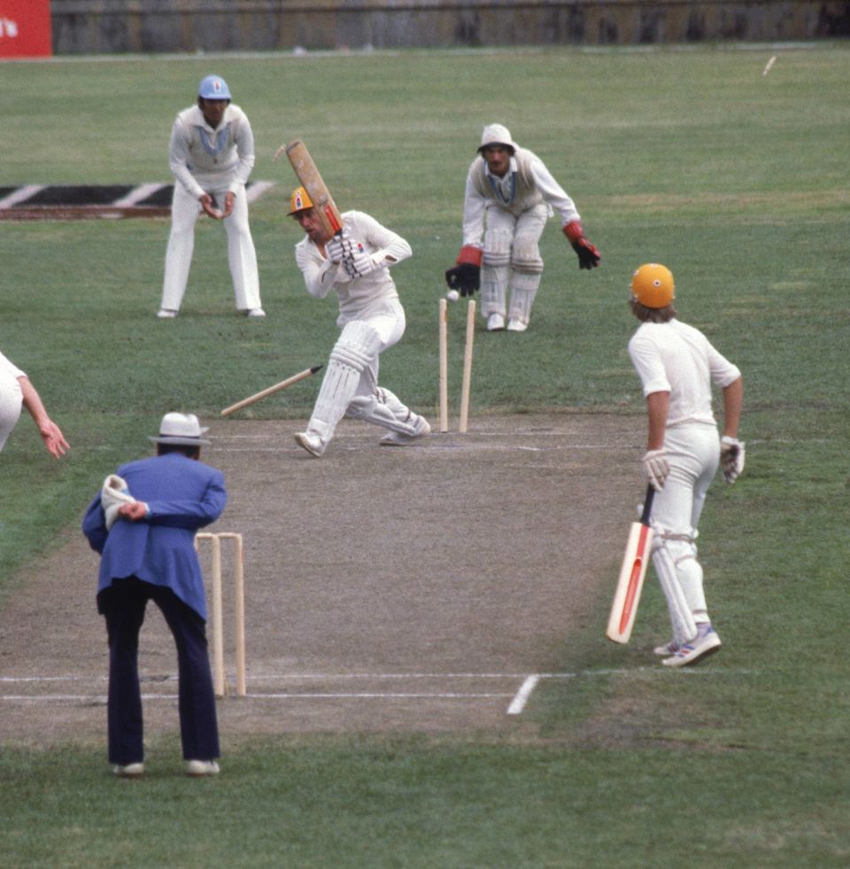 Le Roux bowls Ian Chappell in a WSC Supertest in Melbourne
