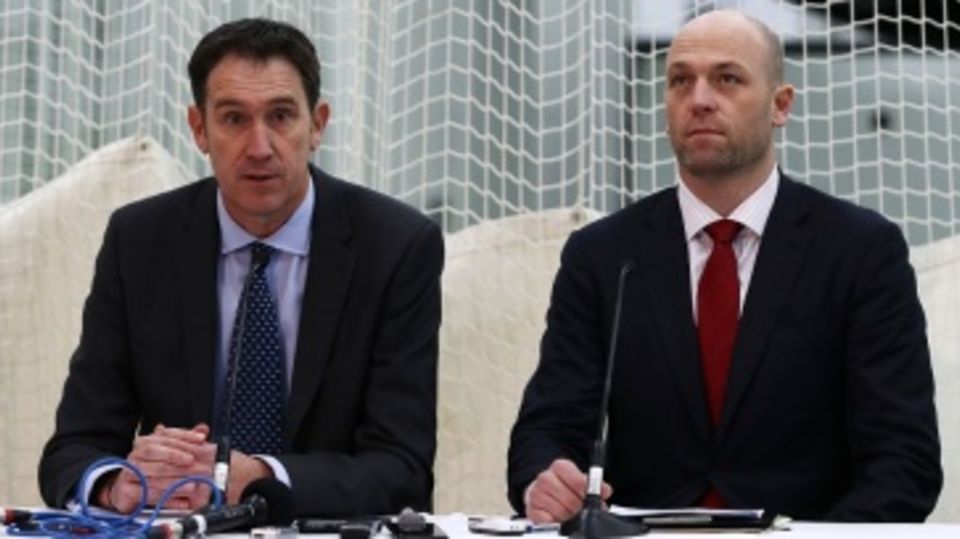 Cricket Australia CEO James Sutherland and Australian Cricketers' Association CEO Alistair Nicholson