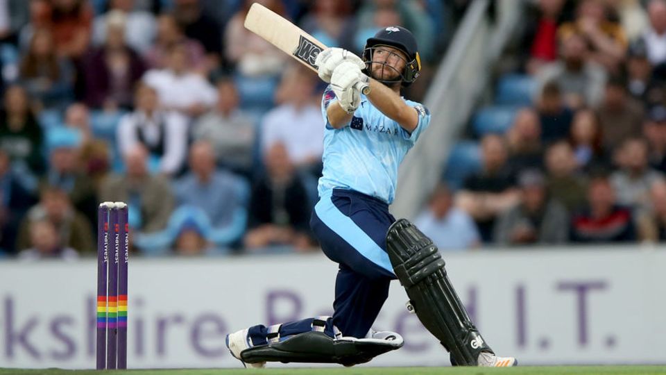Adam Lyth swung four sixes in his 50 from 29 balls