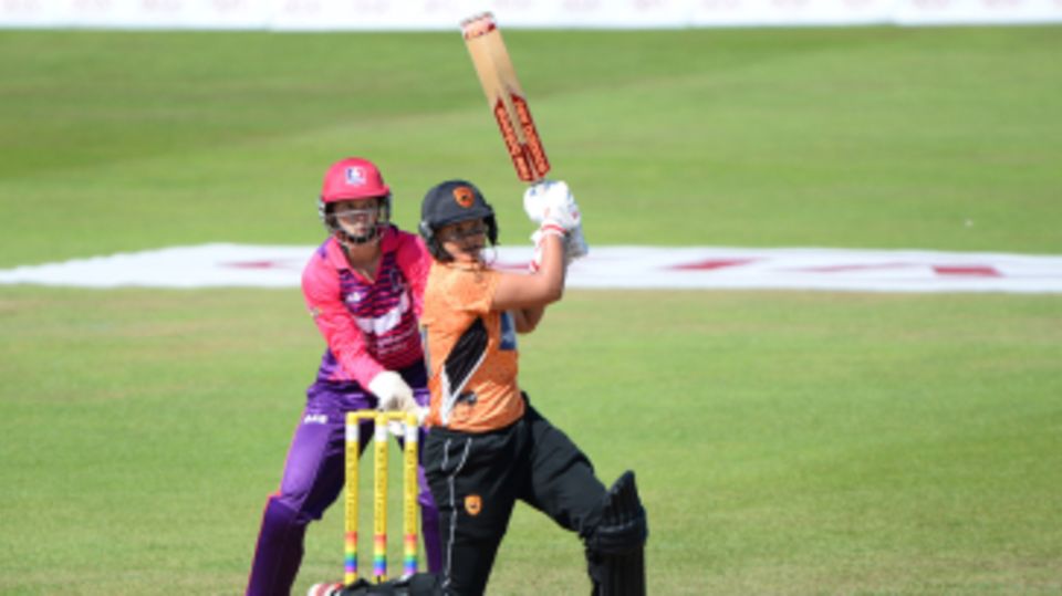 Suzie Bates pulls one away for a four