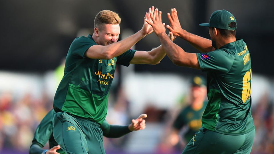 Jake Ball produced a double-wicket maiden