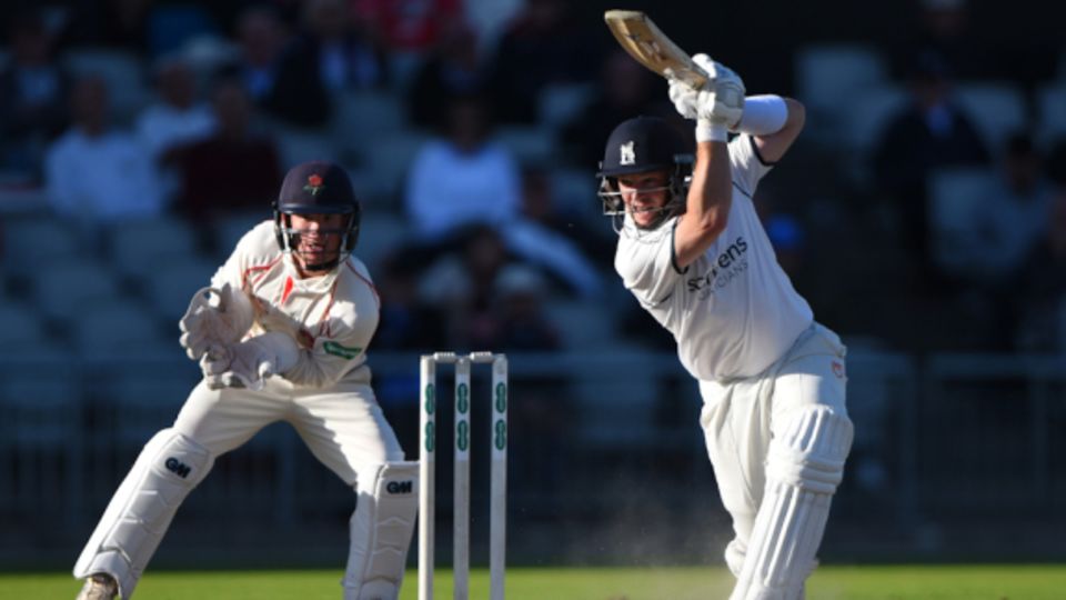Tim Ambrose completed a century before Lancashire's victory