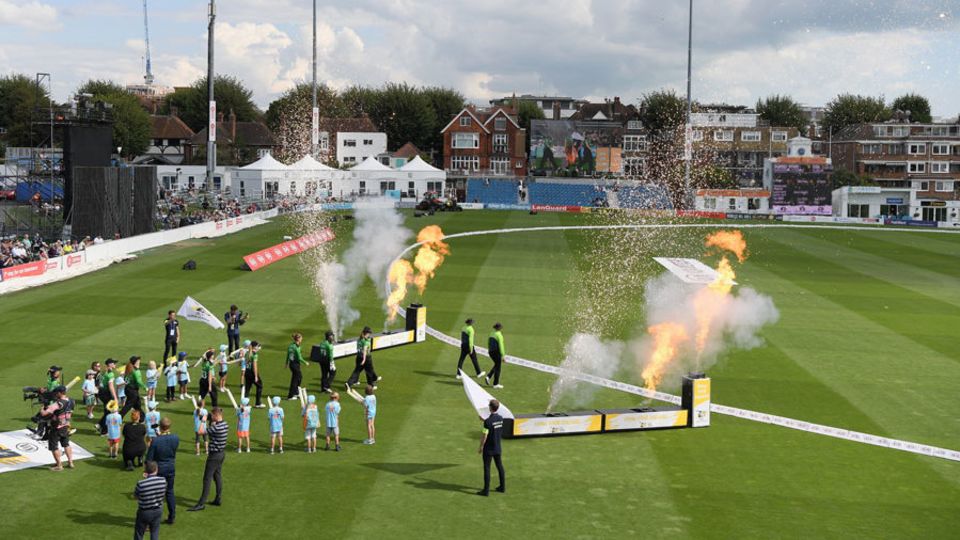 The teams head out for the first match on KSL Finals Day