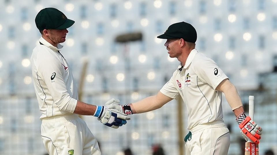 Peter Handscomb and David Warner put Bangladesh on the back foot