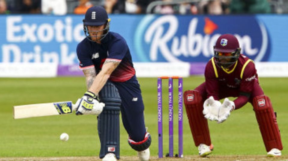 Ben Stokes plays the reverse sweep