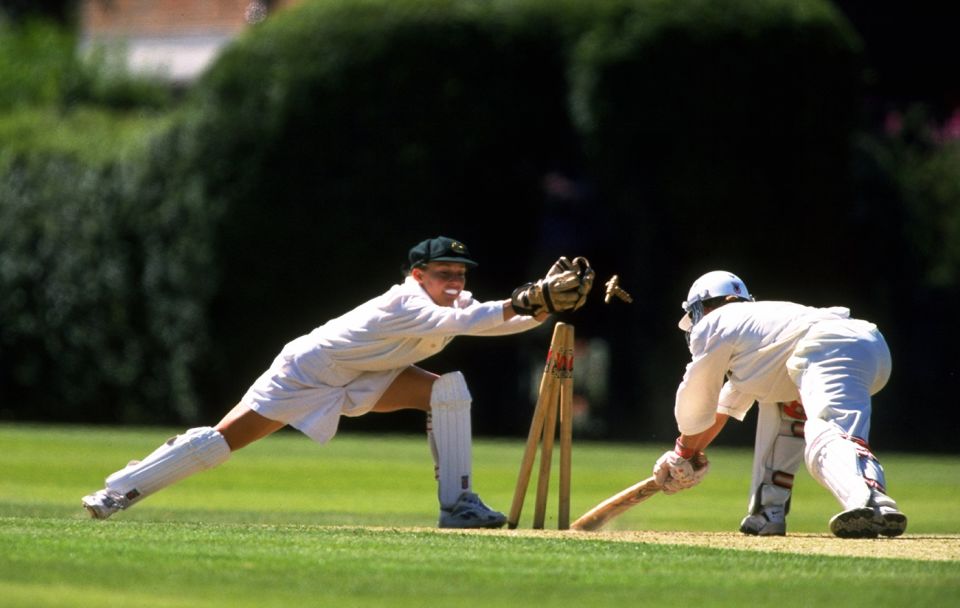 Julia Price stumps Clare Connor in the first Test, 1998