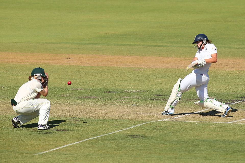 Sciver during her 49 on Test debut, which saved England's blushes after they were four down for under 100