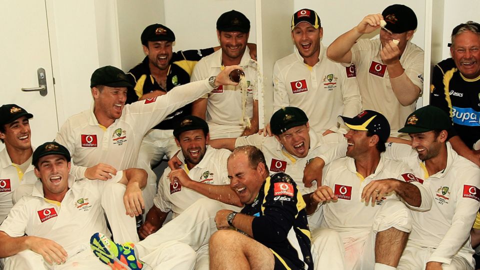 Australia celebrate their win