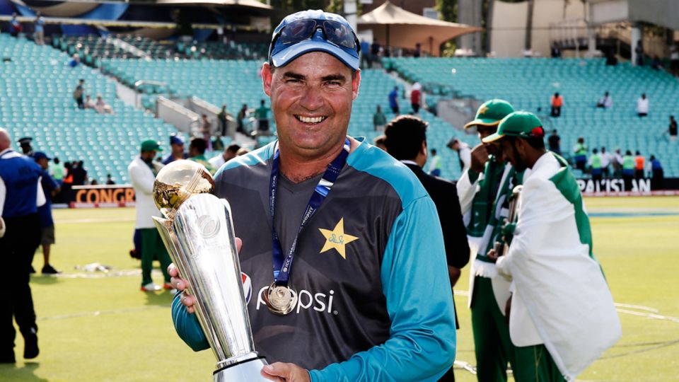 Mickey Arthur with the 2017 Champions Trophy