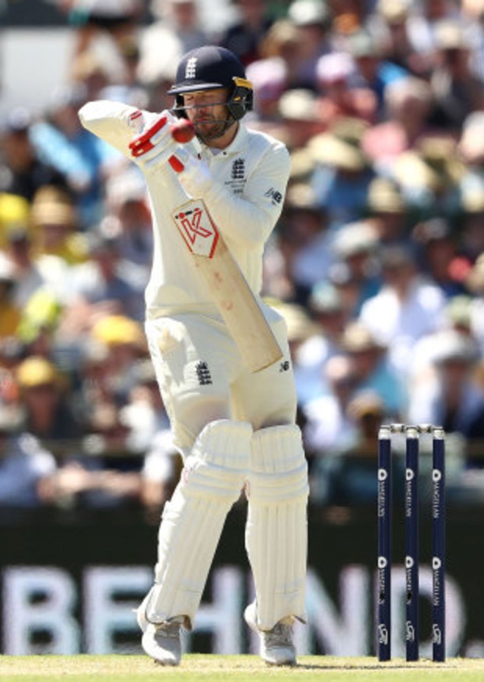Mark Stoneman was given out via the DRS after fending at a rapid bouncer