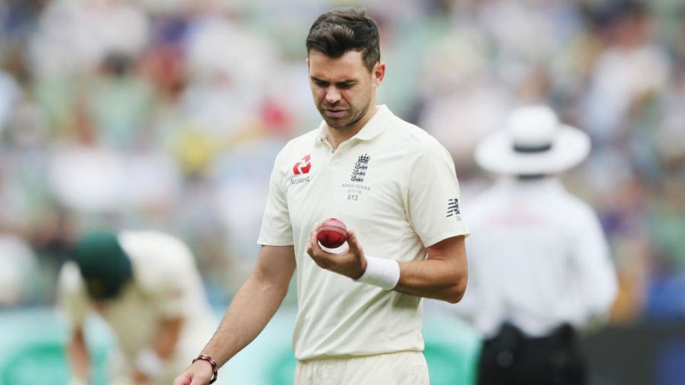 James Anderson lavishes love and attention on the ball