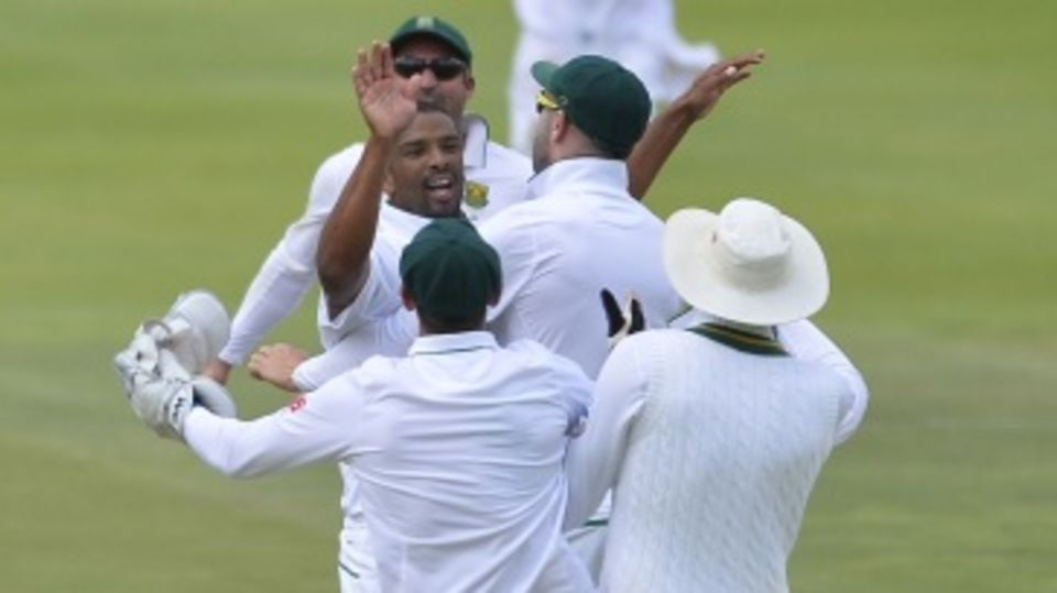 Vernon Philander took three wickets in four balls to seal South Africa's win