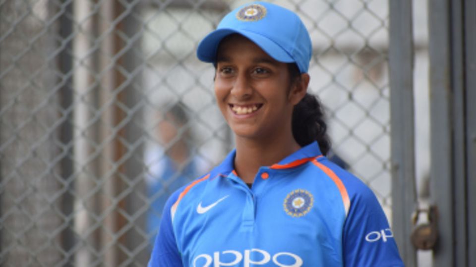 Jemimah Rodrigues sports a smile after the practice match