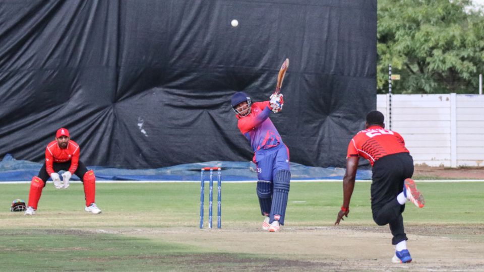 Karan KC's first six over long-off was a harbinger of the furious finish to come