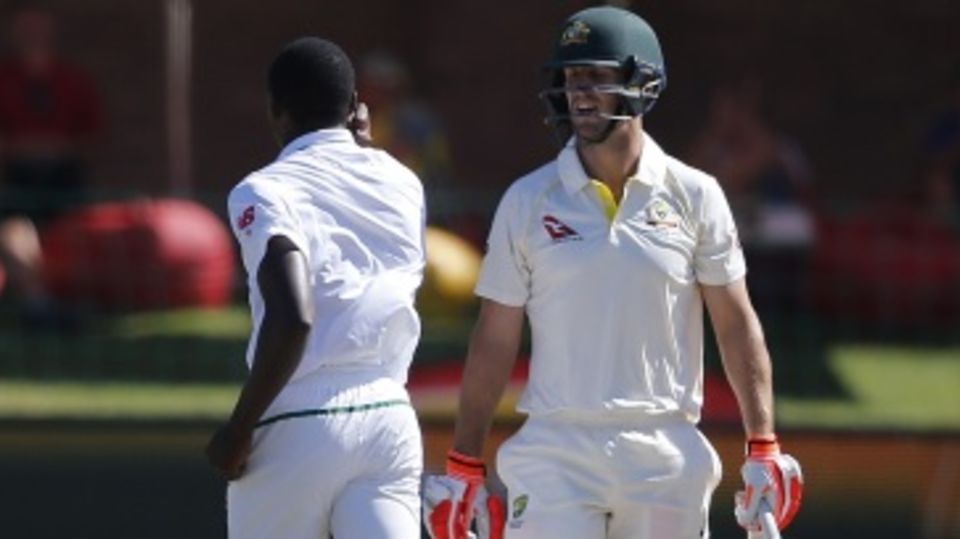 Mitchell Marsh had a few words for Kagiso Rabada
