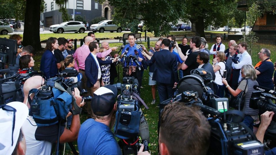 James Sutherland addresses reporters about Australia's ball-tampering