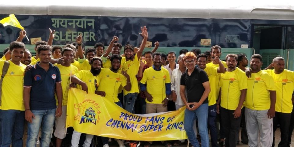 CSK fans prepare to get on board the <i>'Whistle Podu Express'</i>