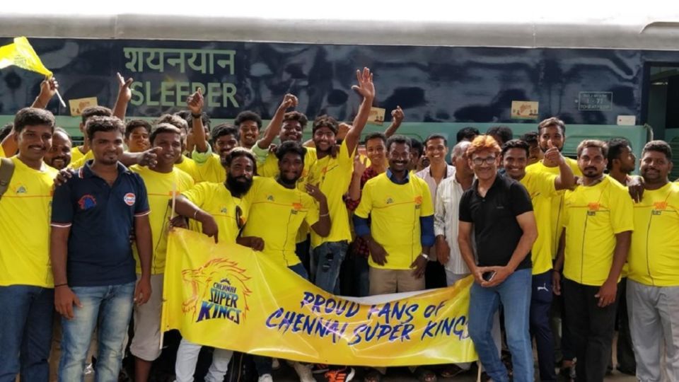 CSK fans prepare to get on board the <i>"Whistle Podu Express"</i>
