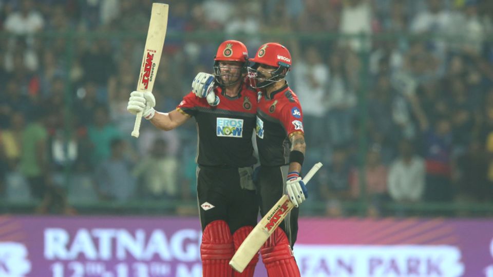 Virat Kohli and AB de Villiers scored fifties in the 2018 match against Delhi Daredevils