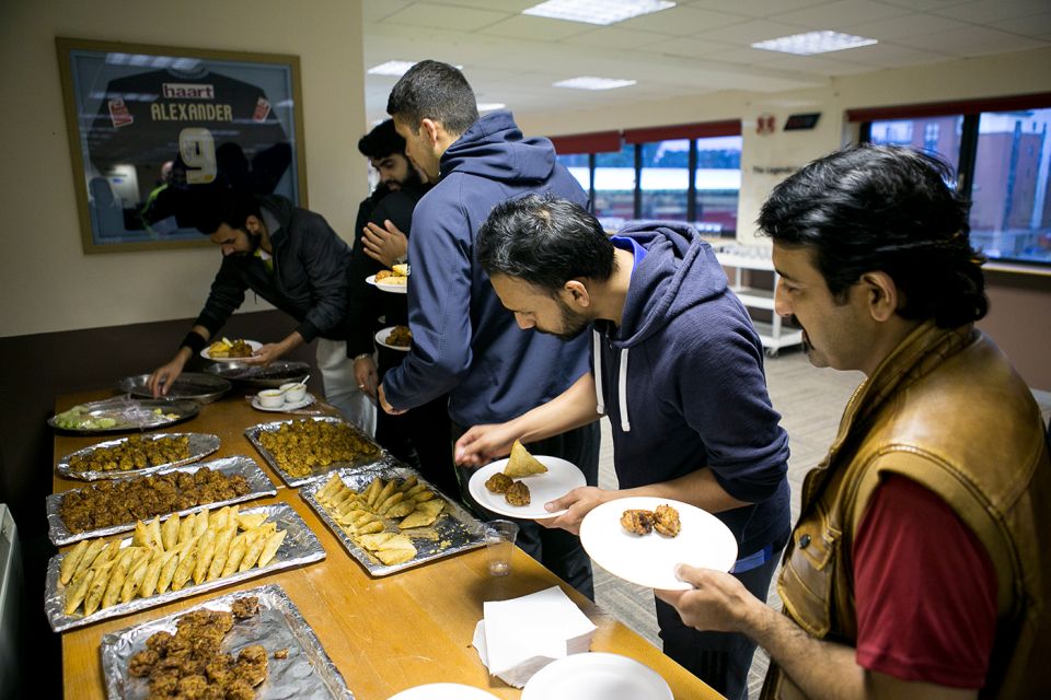 Not quite sarnies and tea: for tape-ball, it's samosas and pakoras all round