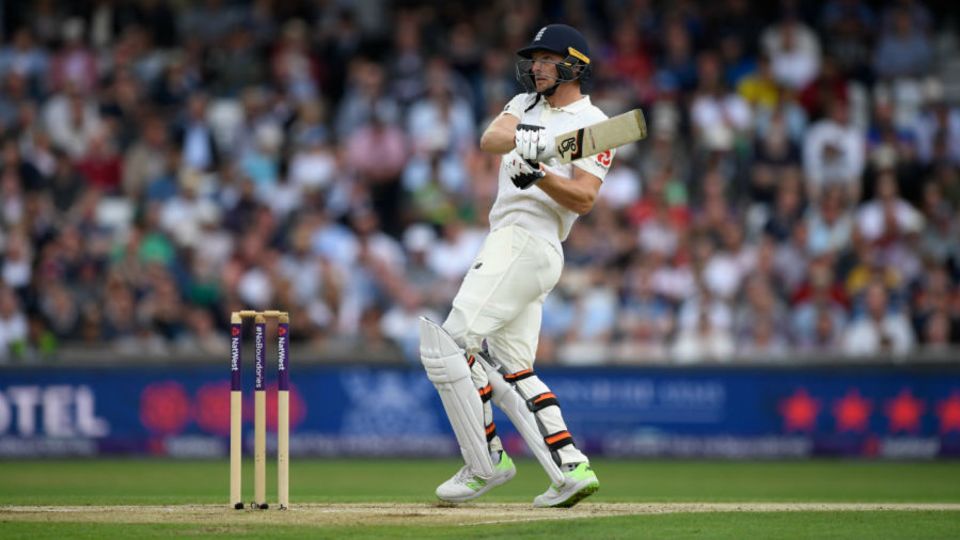 Jos Buttler swings one over the leg side
