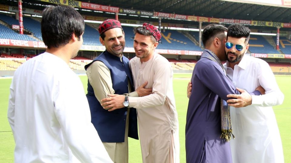 Afghanistan's players turned up to the ground in traditional attire on the occasion of Eid
