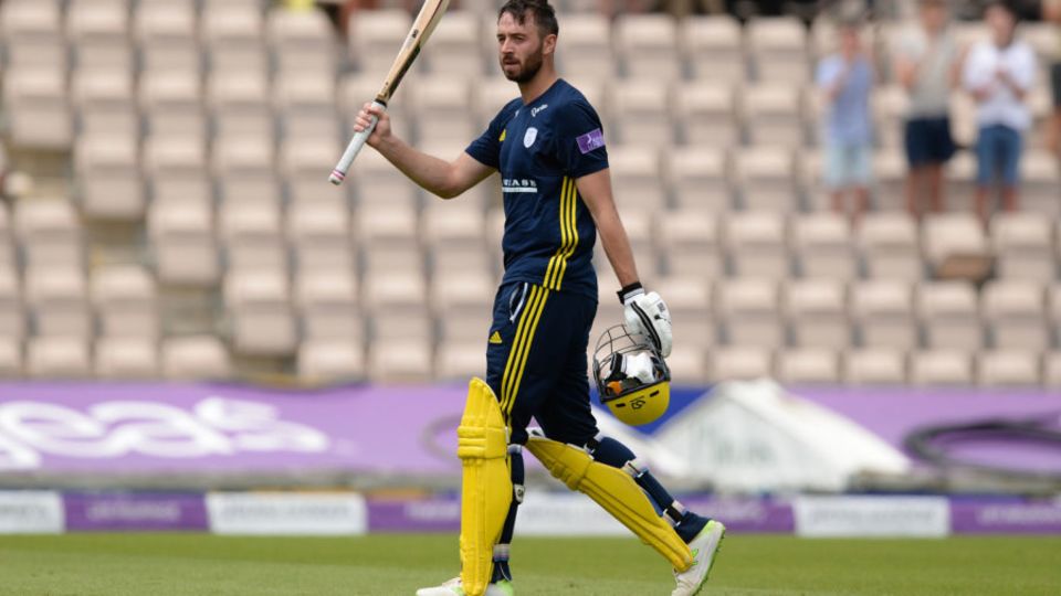 James Vince walks off after making 171 from 126 balls