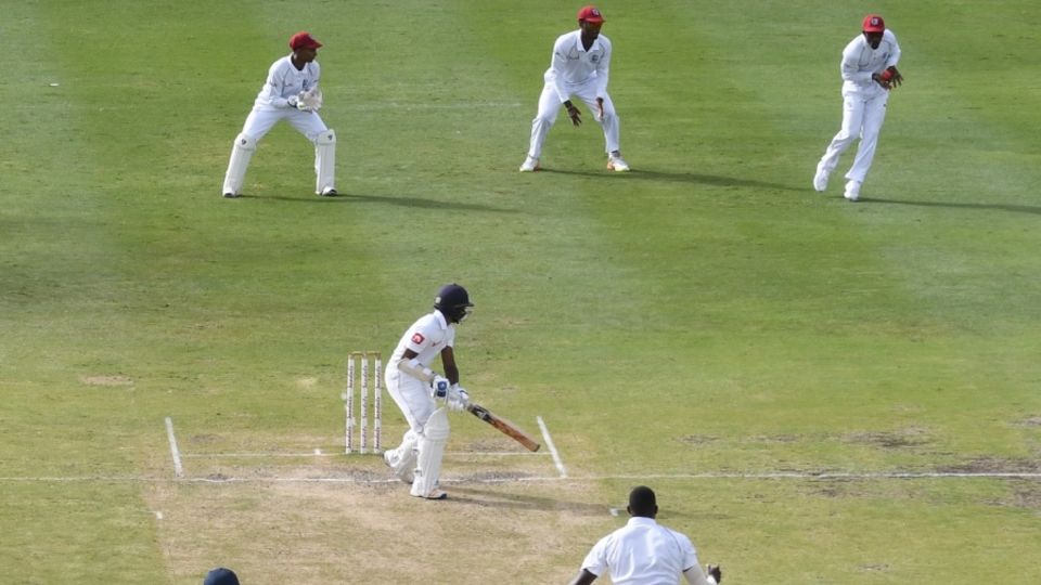 Niroshan Dickwella caught at second slip by Devon Smith