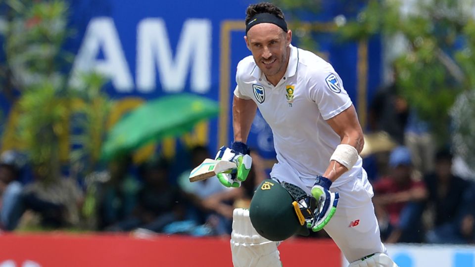 Faf du Plessis sets off for a run