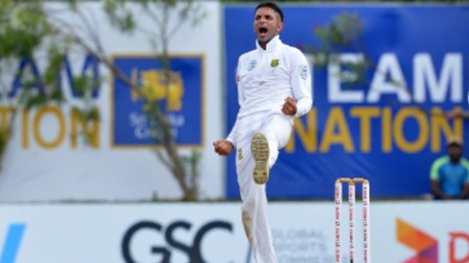 Keshav Maharaj gets a breakthrough for the visitors