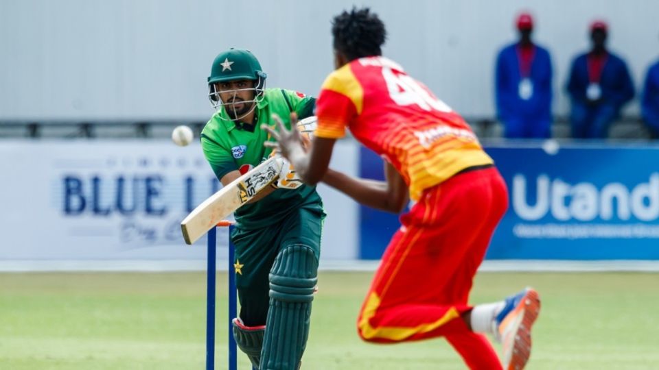 Babar Azam punches one back