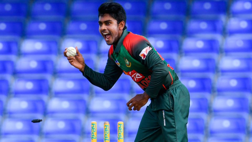 Mehidy Hasan completes the run-out of Kieran Powell
