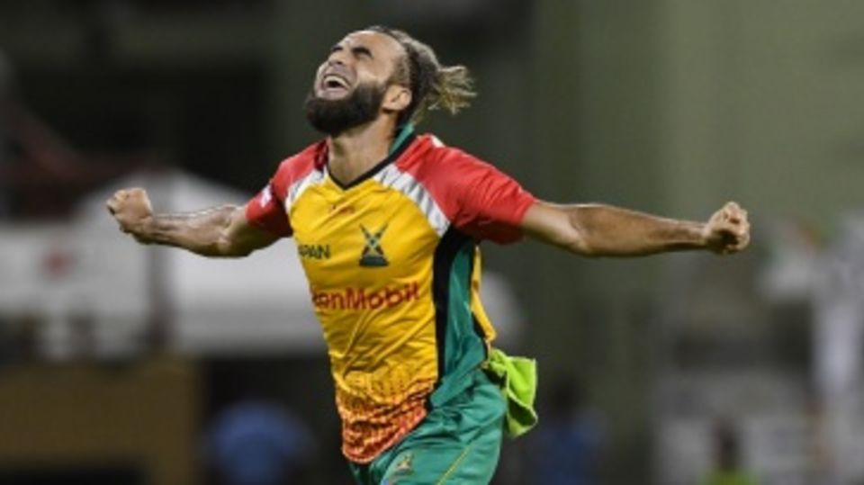 Imran Tahir sets off on a celebratory run