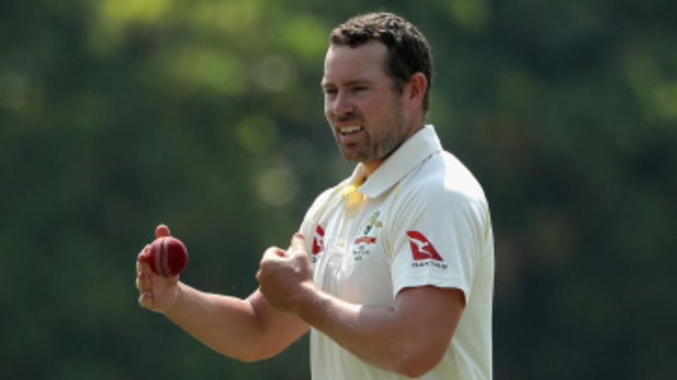 Jon Holland gives the ball a twirl