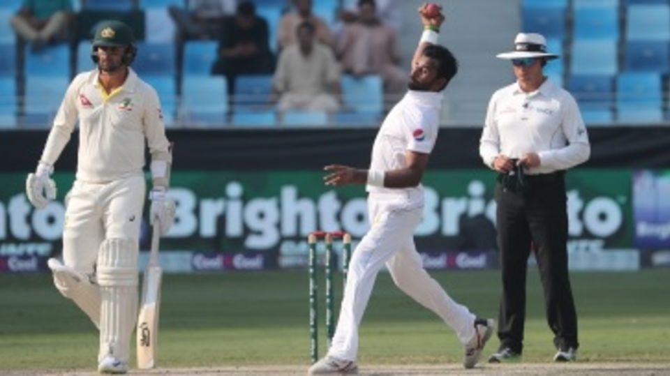 Bilal Asif in his delivery stride