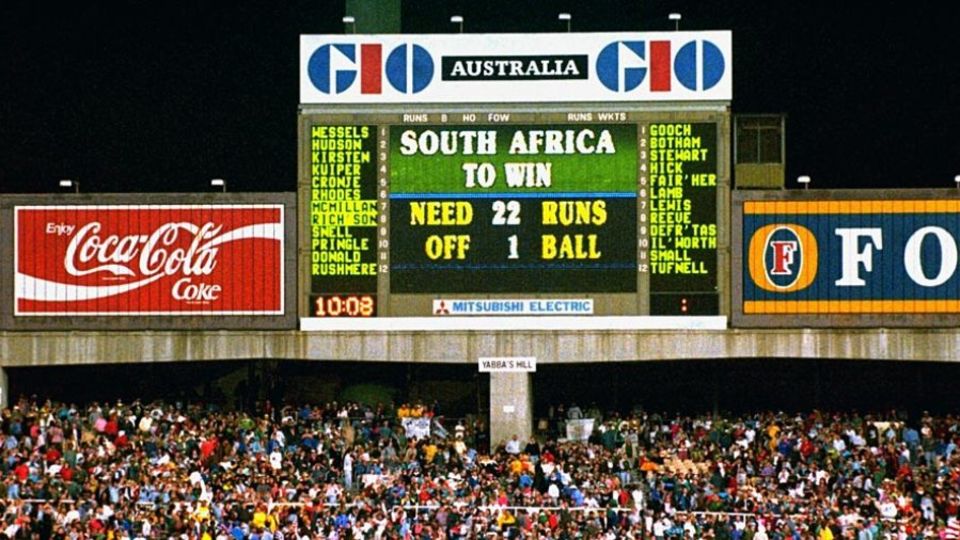 By the Duckworth-Lewis calculation, South Africa would have been looking at a target of five runs from one ball