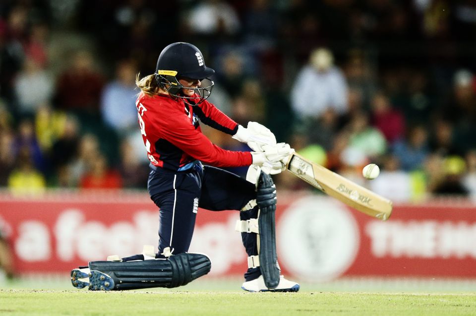 England's Danielle Wyatt is the only female batsman to score a T20I hundred (two, in fact) while chasing