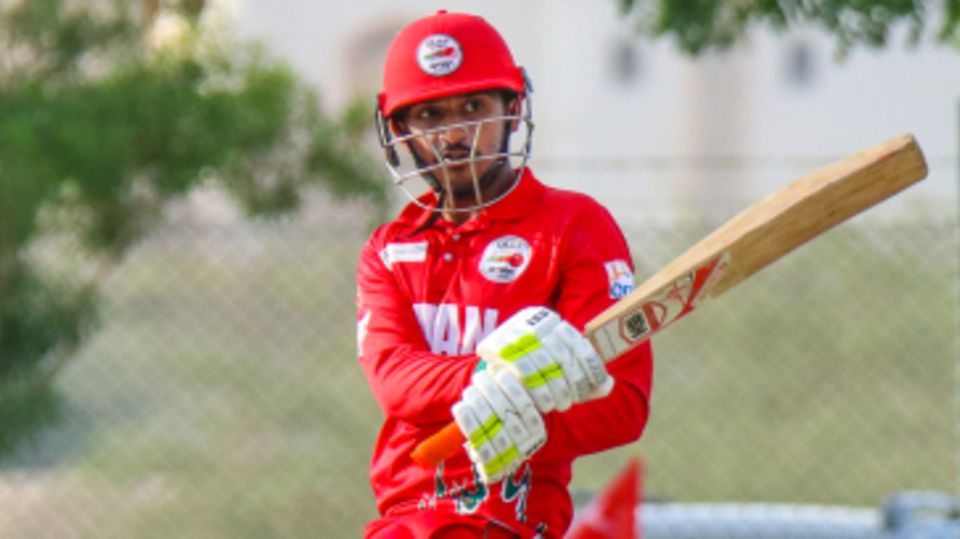 Aqib Ilyas plays a trademark wristy pull behind square for a boundary