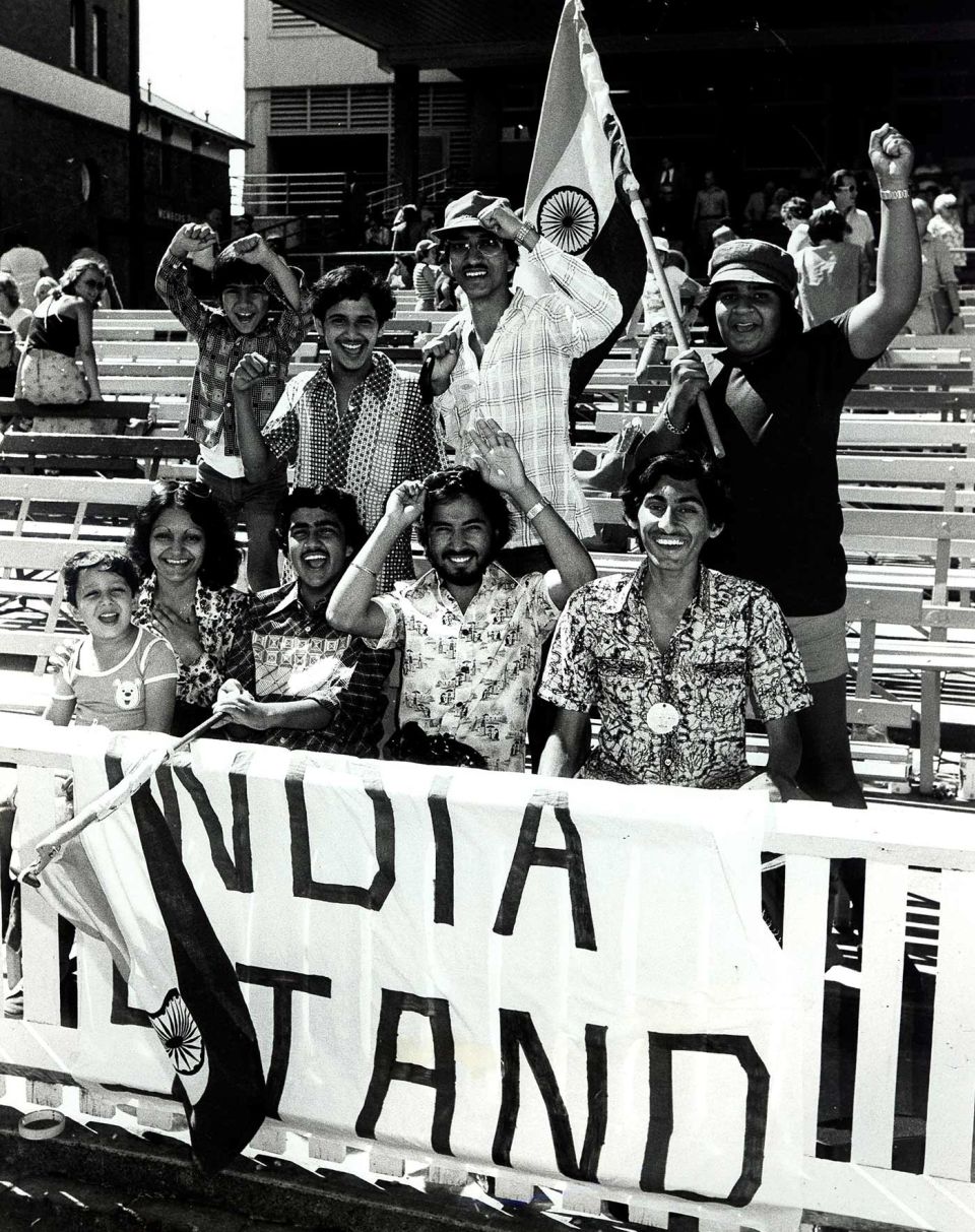 Indian fans watch their side in Sydney in 1978