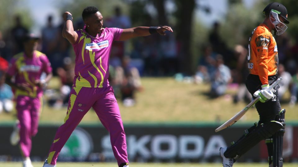 Dwayne Bravo celebrates in his trademark style