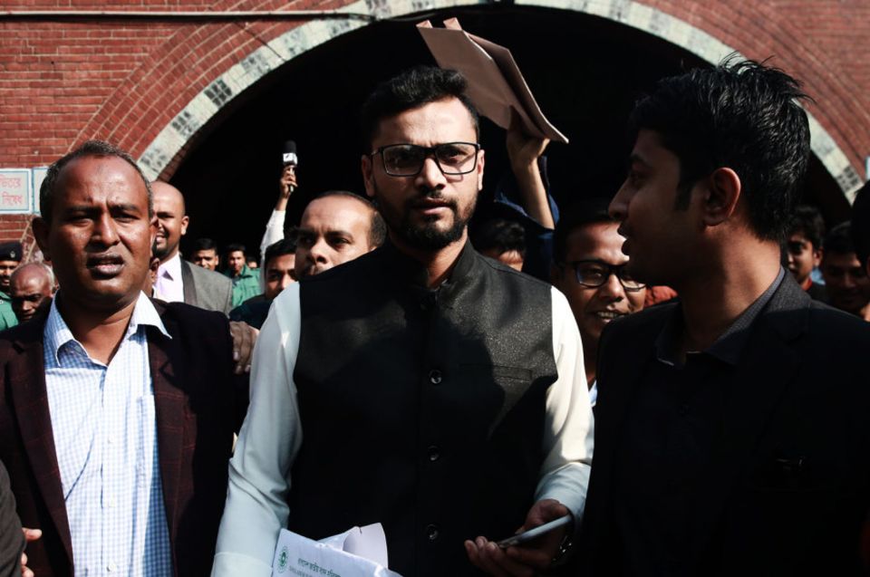 Mortaza emerges after his oath-taking ceremony as MP