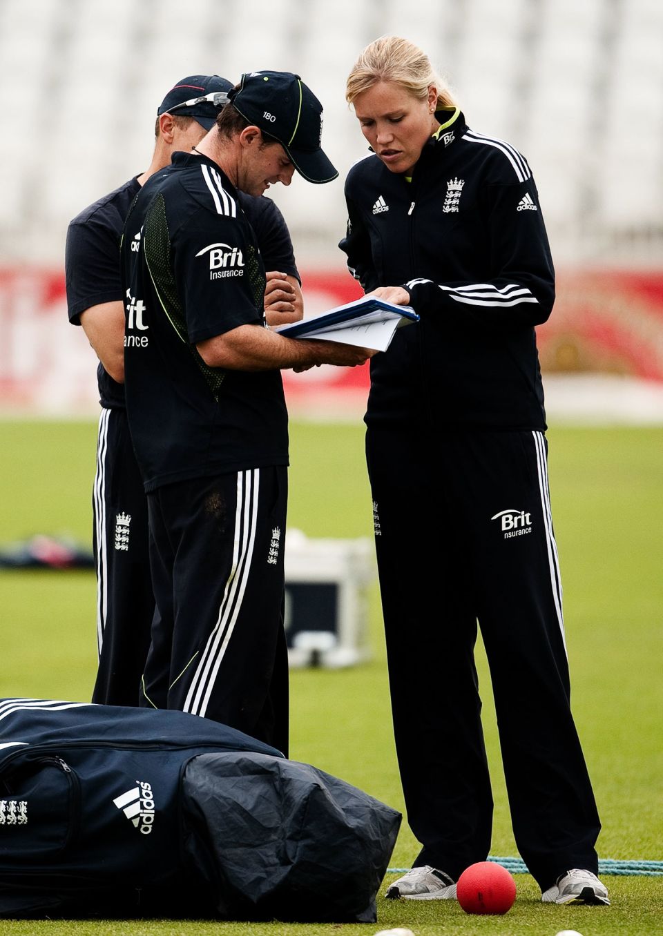 Andrew Strauss - "the brightest bloke" Leamon briefed in cricket - talks to analyst Gemma Broad in 2010, when she was in charge of the team's white-ball cricket