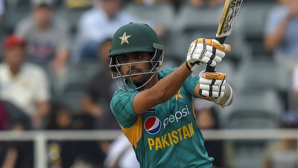 Babar Azam flays one through the off side