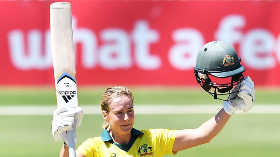 Ellyse Perry reached her maiden ODI century
